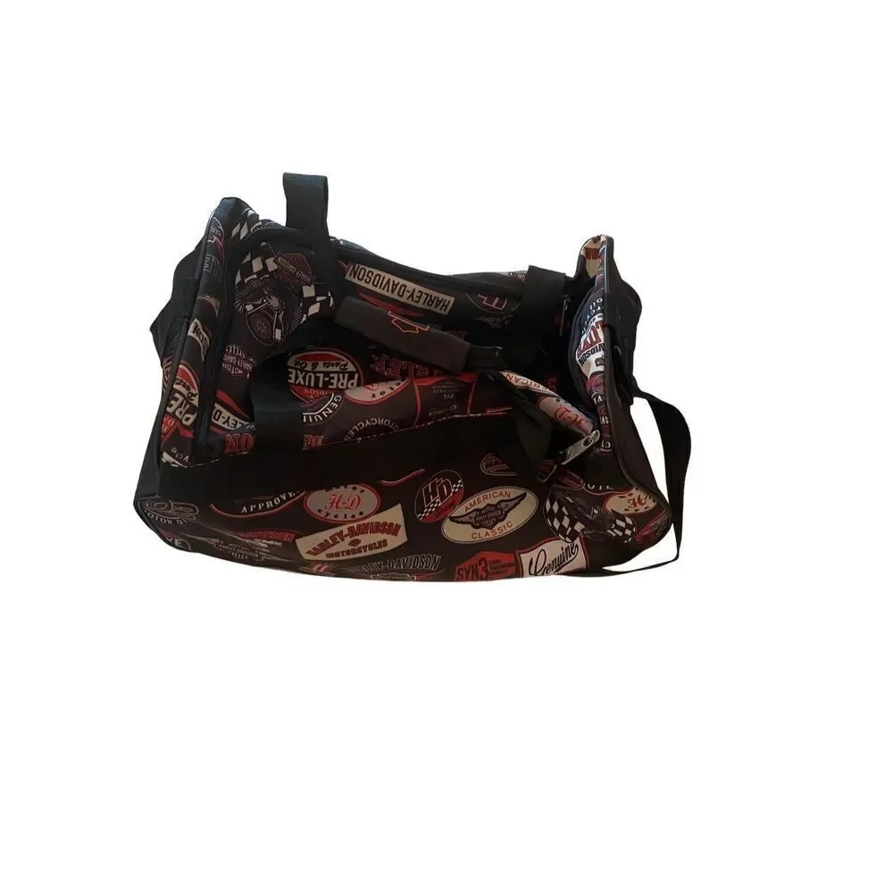 Harley Davidson Unisex Adjustable Strap Motorcycle Logos Travel Duffle Bag